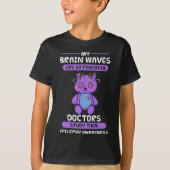 Epilepsie Awareness Lila Epileptic Brain Epilepsi T-Shirt (Vorderseite)