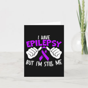 Epilepsie Awareness Lila Ribbon 1 Karte