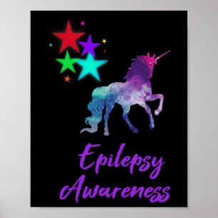 Epilepsie Awareness Lila Ribbon 2 Poster