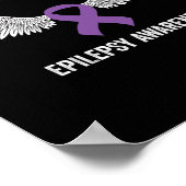 Epilepsie Awareness Lila Ribbon - Epilepsy Awaren Poster (Ecke)