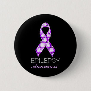 Epilepsie Awareness Lila Ribbon Epilepsy Awarenes Button