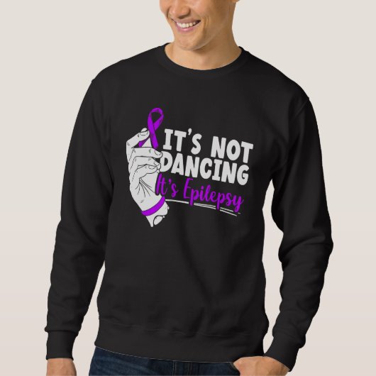 Epilepsie Awareness Lila Ribbon Sweatshirt (Vorderseite)