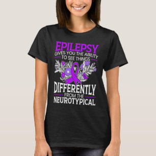 Epilepsie Awareness Lila Ribbon T-Shirt