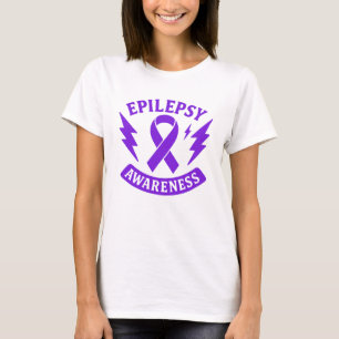 Epilepsie Awareness Lila Ribbon T-Shirt