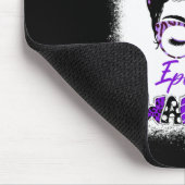 Epilepsie Awareness Messy Bun Warrior Leopard Bynd Mousepad (Ecke)