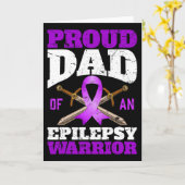 Epilepsie Awareness Monat Proud Vater einer Epilep Karte (Gelbe Blume)