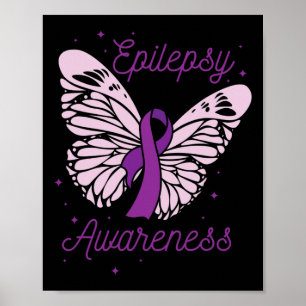 Epilepsie Awareness Montag Lila Multibbon-Advocate Poster