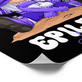 Epilepsie Awareness Montag Lila Ribbon Gnome Poster (Ecke)