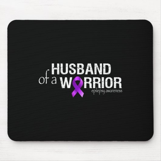 Epilepsie Awareness Month Ehemann einer Kriegerpur Mousepad (Vorne)
