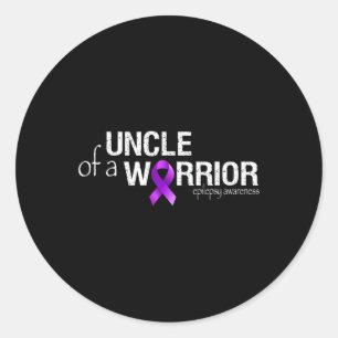 Epilepsie Awareness Month Onkel eines Kriegers Lil Runder Aufkleber