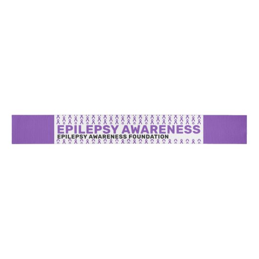 Epilepsie Awareness Pattern Ribbon Ripsband (Vorderseite)