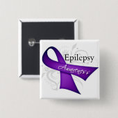Epilepsie Awareness Ribbon Button (Vorne & Hinten)