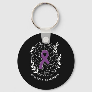 Epilepsie Awareness Ribbon Lila Epilepsie Brain Gr Schlüsselanhänger