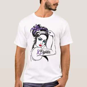 Epilepsie Awareness Rosie Riveter Fighter Ribbon T-Shirt