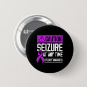 Epilepsie Awareness Seizure Epileptic Warrior Surv Button (Vorne & Hinten)