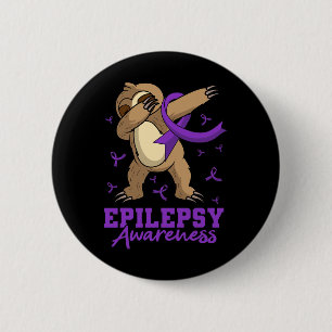 Epilepsie Awareness Sloth Dabbing Epileptische Epi Button