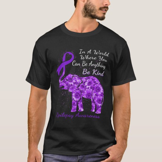 Epilepsie Awareness Sonnenblumen Elefanten sind fr T-Shirt (Vorderseite)