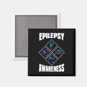 Epilepsie Awareness Specialize Epileptic Warrior S Magnet (Vorderseite/Rückseite)
