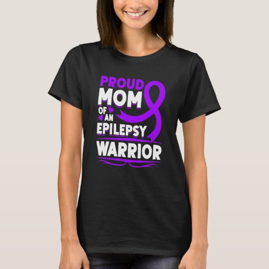 Epilepsie Awareness Support Epilepsy Krieger Monat T-Shirt (Vorderseite)