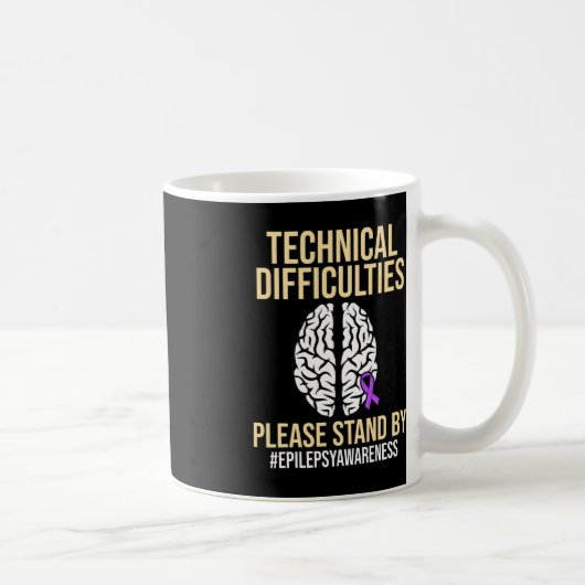 Epilepsie Awareness Technical Epileptic Warrior Su Kaffeetasse (Rechts)