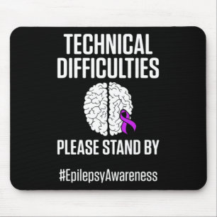 Epilepsie Awareness Technical Epileptic Warrior Su Mousepad