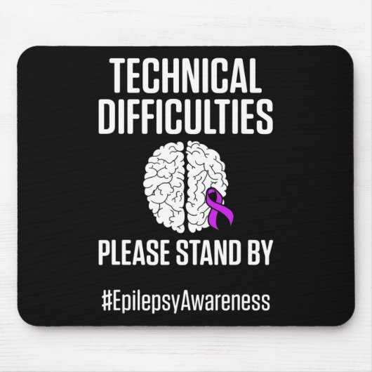 Epilepsie Awareness Technical Epileptic Warrior Su Mousepad (Vorne)