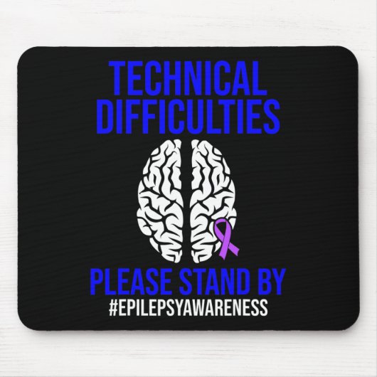 Epilepsie Awareness Technical Epileptic Warrior Su Mousepad (Vorne)