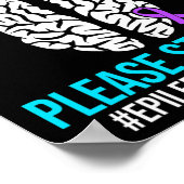 Epilepsie Awareness Technical Epileptic Warrior Su Poster (Ecke)