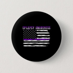Epilepsie Awareness USA Flag American Epilepsy Sup Button