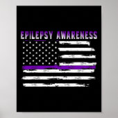 Epilepsie Awareness USA Flag American Epilepsy Sup Poster (Vorne)