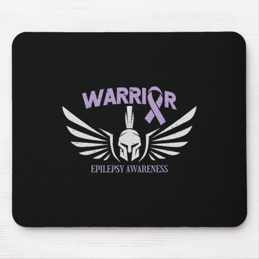 Epilepsie Awareness Warrior Ribbon Mousepad (Vorne)
