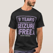Epilepsie Bewusstsein 3 Jahre Seizure Free Ribbon T-Shirt (Vorderseite)