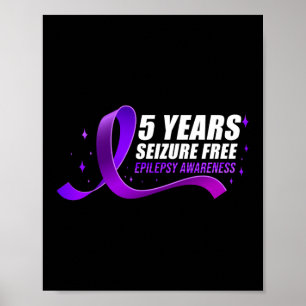 Epilepsie Bewusstsein 5 Jahre Seizure freies Band Poster