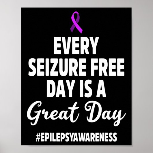 Epilepsie-Bewusstsein Anfallsfreier Epileptischer Poster (Vorne)