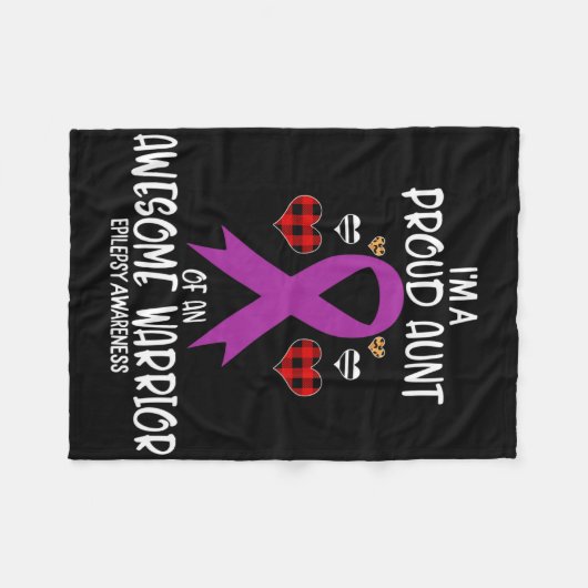 Epilepsie Bewusstsein bin ich stolz Tante Phantast Fleecedecke (Vorderseite (Horizontal))