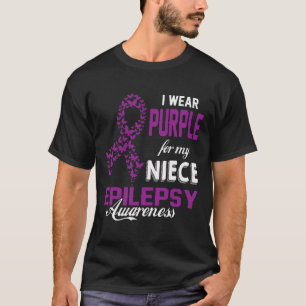 Epilepsie Bewusstsein, das ich Lila für mein Niece T-Shirt