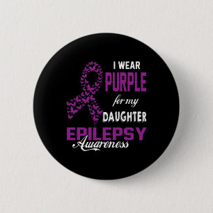 Epilepsie Bewusstsein, das ich Lila für meine Toch Button