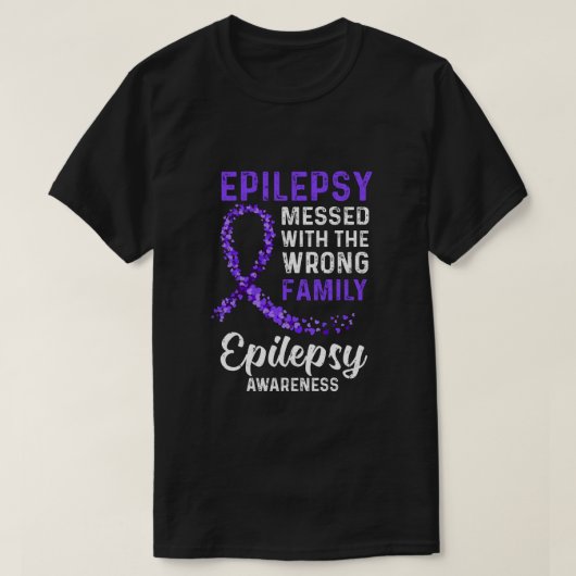 Epilepsie-Bewusstsein der falschen Familie su T-Shirt (Design vorne)