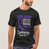 Epilepsie-Bewusstsein der falschen Familie su T-Shirt (Vorderseite)