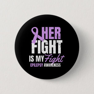 Epilepsie Bewusstsein Design ihren Kampf mein Gesc Button