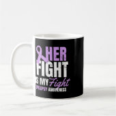 Epilepsie Bewusstsein Design ihren Kampf mein Gesc Kaffeetasse (Links)