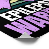 Epilepsie Bewusstsein Design Vintag Retro Sunset G Poster (Ecke)