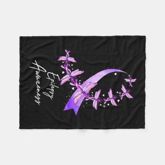 Epilepsie Bewusstsein Dragonfly November Wir trage Fleecedecke (Vorderseite (Horizontal))