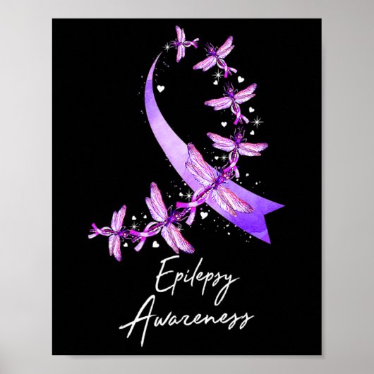 Epilepsie Bewusstsein Dragonfly November Wir trage Poster (Vorne)