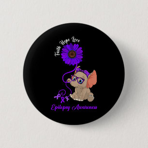 Epilepsie Bewusstsein Elephant Faith Hope Liebe Su Button