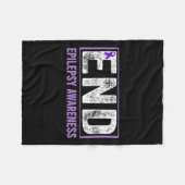 Epilepsie Bewusstsein - Ende Epilepsie Lila Epilep Fleecedecke (Vorderseite (Horizontal))