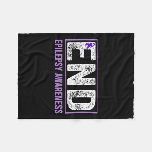 Epilepsie Bewusstsein - Ende Epilepsie Lila Epilep Fleecedecke (Vorderseite (Horizontal))