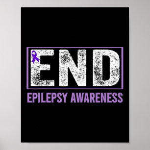 Epilepsie Bewusstsein - Ende Epilepsie Lila Epilep Poster
