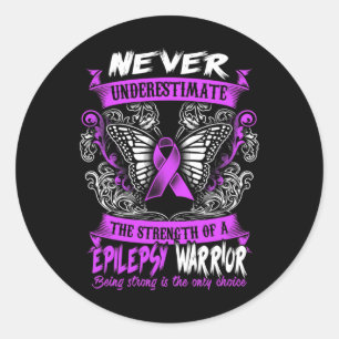 Epilepsie-Bewusstsein Epilepsie-Bewusstsein-Tag Kr Runder Aufkleber