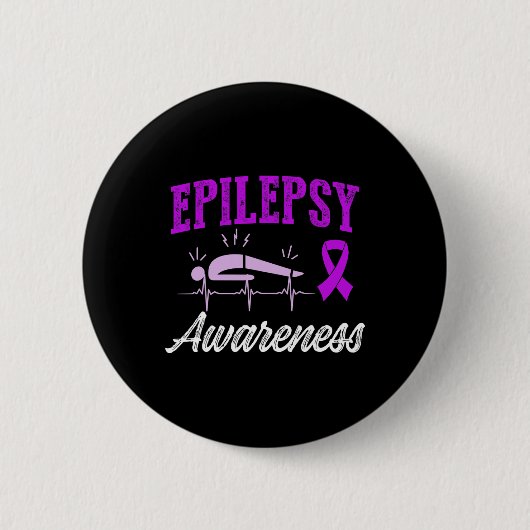 Epilepsie-Bewusstsein Epileptischer Krieger Überle Button (Vorderseite)